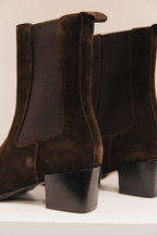 Lausanne en cuir velours marron
