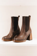 Elsy en cuir marron
