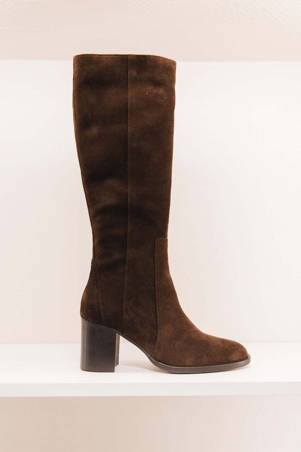 Bardot cuirs velours  marron