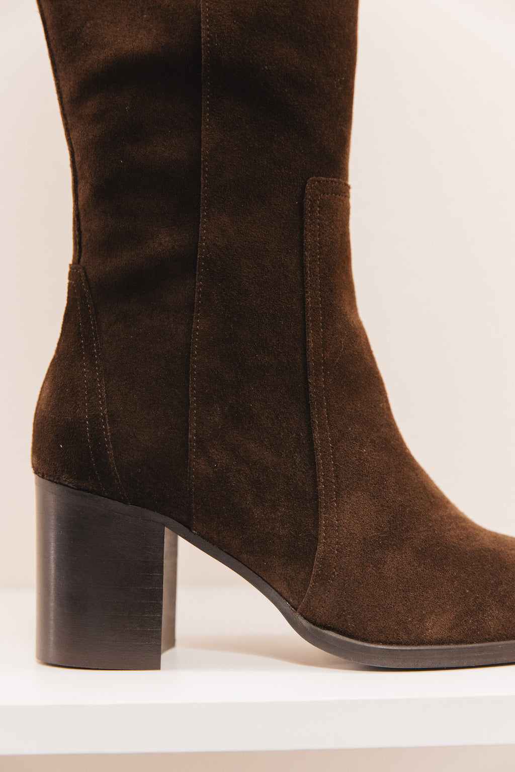 Bardot cuirs velours  marron