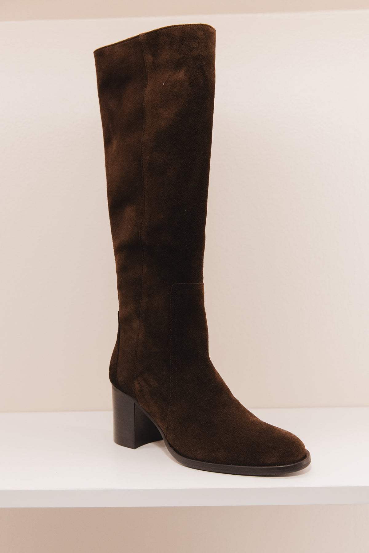 Bardot cuirs velours  marron