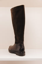 Evolene cuir/ cuir velours marron