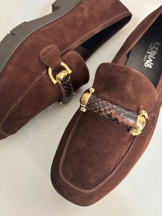MUSE CUIR VELOURS PYTHON CACAO