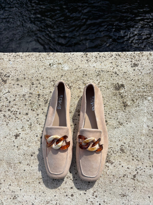 HANISSA CUIR VELOURS NUDE